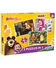 Frank Masha And The Bear 3 in 1 Jigsaw Puzzle Multicolour Set of 3  (48 Pieces) for kids above 6+ Years - 70204