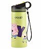 Youp Stainless Steel Water Bottle Peppa Pig Print Green HYOWER- 750 ml