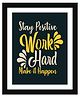 Wens    Framed Poster Inspirational Quotes - Multicolor