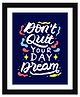 Wens Framed Poster Motivational Quote - Blue