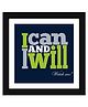 Wens Inspirational Quotes Frame I Can And I Will Print - Multicolor