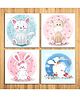 Wens Make Me Smile Sparkle Laminated Wall Panels Set of 4 - Multicolor