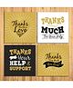 Wens Sparkle Laminated Wall Panel Thank You Print Brown - Pack of 4