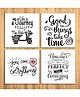 Wens Sparkle Laminated Wall Panels Quotes Print Pack of 4 - White