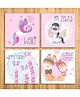 Wens Cartoon Sparkle Laminated Wall Panels Pack of 4 - Multicolour 