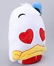  Disney Donald In Love Emoji Face Plush Soft Toy White - 35 cm