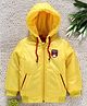 Babyhug Full Sleeves Hooded Jacket Space Patch - Yellow
