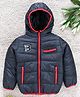 Babyhug Full Sleeves Hooded Jacket - Navy Blue