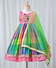 Li&Li BOUTIQUE Bodice Embroidered Sleeveless Dress With Dupatta - Pink