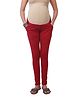 Kriti Maternity Leggings With Tummy Hug - Dark Red