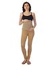 Kriti Maternity Solid Leggings - Beige