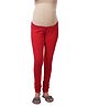 Kriti Maternity Leggings With Tummy Hug - Red