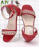 Cute Walk by Babyhug Party Wear Sandals - Red