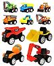 FunBlast Pull Back Friction Powered Toy Construction Vehicle Set of 10 - Multicolor