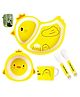 FunBlast Bamboo Fibre Chicken Theme Dining Set of 5- Multicolor