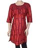 W Quarter Sleeves Printed Kurta