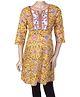W Quarter Sleeves Floral Printed Kurta