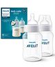 Avent Classic Anti Colic Bottle I Ideal for 1 Month+ I Slow Flow I BPA Free Pack of 2 - 260 ml