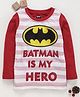 Eteenz Full Sleeves T-Shirt Batman Print - Red