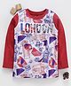Eteenz Full Sleeves T-Shirt London Print - Red