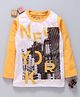Eteenz Full Sleeves T-Shirt New York Print - Yellow
