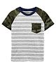 Carter's Striped Camo Pocket Jersey Tee - Multicolor