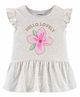 Carter's Glitter Flower Peplum Top - Grey