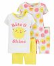 Carter's 4-Piece Sun Snug Fit Cotton PJs - Yellow White