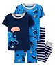 Carter's 4-Piece Octopus Snug Fit Cotton Pajamas - Blue