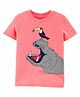 Carter's Short Sleeves Tee Hippo Print - Peach