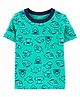 Carter's Short Sleeves Tee Fish Print - Sea Green