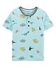 Carter's Dinosaur Print Henley - Blue