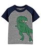 Carter's Dinosaur Raglan Snow Yarn Tee - Grey