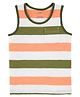 Carter's Striped Slub Jersey Tank - Orange White