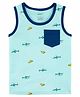 Carter's Sleeveless Tee Pizza & Shark Print - Blue