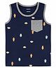 Carter's Sleeveless Tee Allover Print - Navy Blue