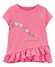 Carter's Short Sleeves Top Dino Print - Pink