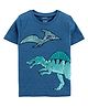 Carter's Dinosaur Snow Yarn Jersey Tee - Blue