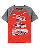 Carter's Half Sleeves Tee Vehicle Print - Red