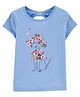 Carter's Floral Poodle Bow Back Jersey Tee - Blue
