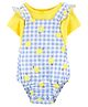 Carter's 2-Piece Sunsuit Onesie style Dungaree Set - Yellow & Blue