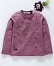 Noddy Fruits Embroidered Full Sleeves Tee - Dark Pink