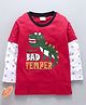 Kookie Kids Doctor Sleeves Tee Dino Print - Red