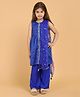 Piccolo Sleeveless Gota Patti Work Kurta With Pants & Dupatta - Blue