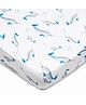 Masilo Organic Cotton Muslin Fitted Cot Sheet For Infant/Baby's Nursery Soft and comfort, 0 to 2 Years- Narwhal - Blue