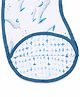Masilo Bamboo Muslin 1 Piece Burp Cloth & Bib For Infant/Baby's Lightweight, super absorbent and fast drying, 0 to 1 Years - Narwhal - Blue