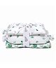 Masilo Silky-Soft Bamboo Muslin 4 Piece Cot Bedding Set For Baby's/kids Nursery right amount of comfort and playfulness ,0 to 3 Years- Leaves - Green