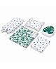 Masilo Silky-Soft 6 Piece Bamboo Muslin Cot Bedding Set For Infant/Baby's Nursery Soft and comfort, 0 to 2 Years - Leaves - Green