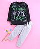 Eteenz Full Sleeves Tee And Lounge Pant Bugs Bunny Print - Black Grey