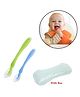 Safe-O-Kid Soft Silicone Tip Spoons Pack of 2 - Green Blue